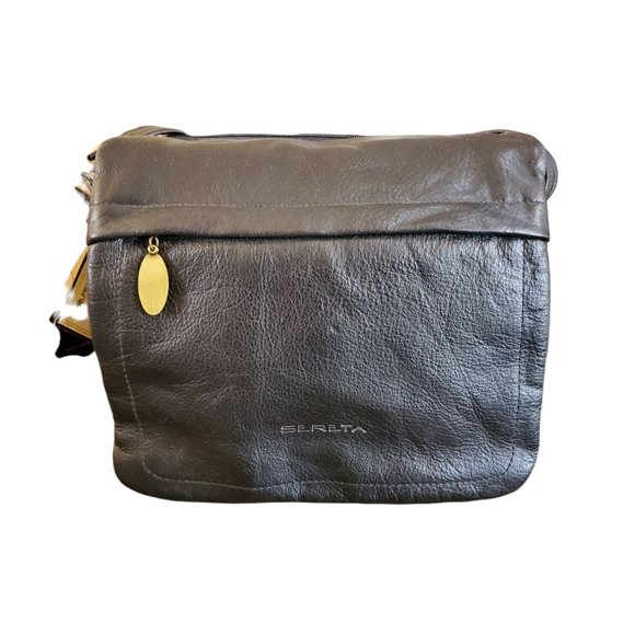 Vintage Black Leather Sereta Shoulder Bag - Picture 3 of 12